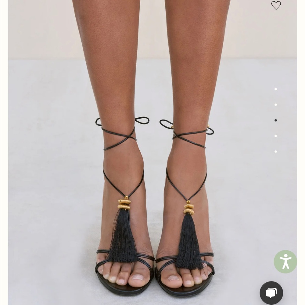 BRAND NEW- CULT GAIA Black Lace-Up Tassel Sandals - Women ( still on CG site )